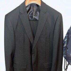 Dark Navy Full Suit (40R Jacket, 32 Waist Pants) - SuperLux - Giorgio Fiorelli